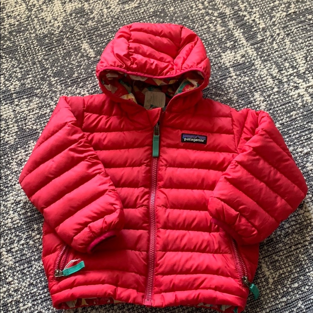Patagonia reversible down sweater hoodie